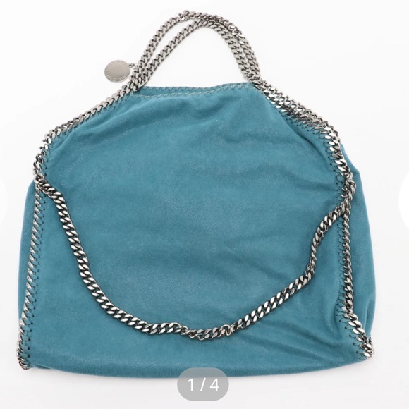 Stella McCartney Blue and Silver Tote with Chain Handles. With original cards - Picture 1 of 5